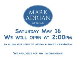 We will be opening at 2:00pm on Saturday, May 16 to allow our staff to attend a family celebration